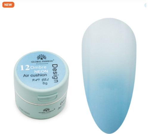 Global 12 Ombre Gel Paint, Blue, 8 ml