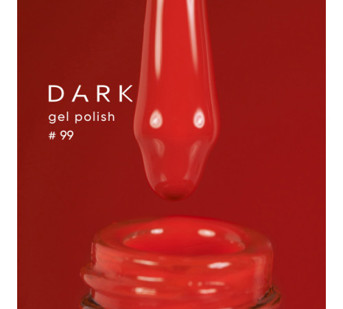 DARK gel polish #099, fiery orange, 10 ml