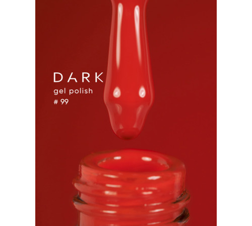 DARK gel polish No. 099, fiery orange, 6 ml