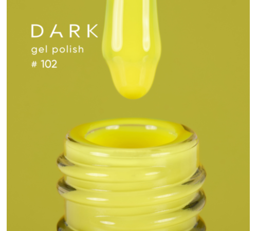 DARK gel polish No. 102, yellow, 10 ml