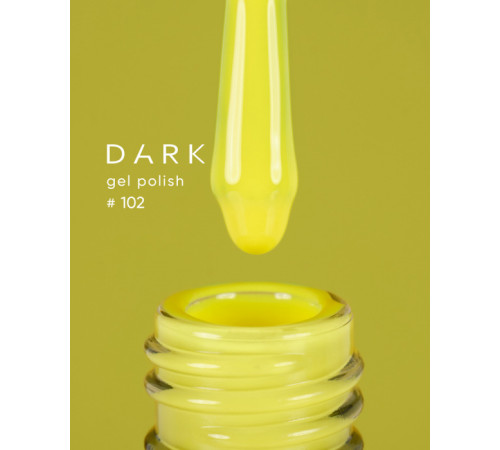 Gel polish DARK No. 102, yellow, 6 ml