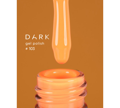 Gel polish DARK No. 103, orange, 6 ml