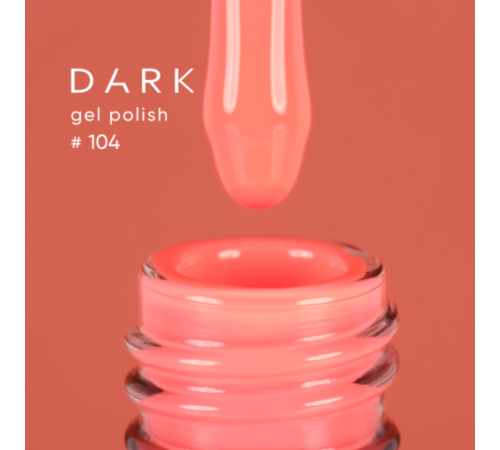 Gel polish DARK No. 104, peach, 10 ml
