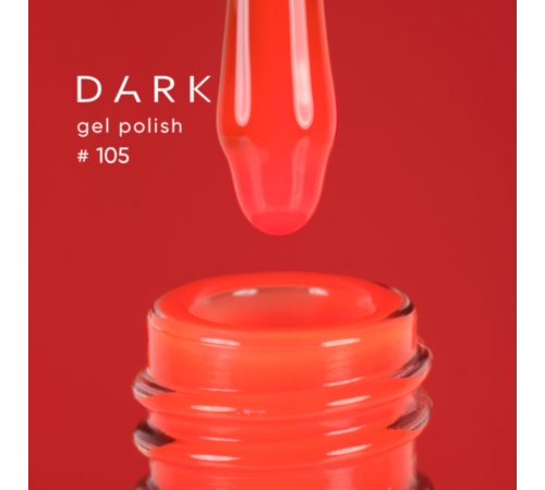 Gel polish DARK No. 105, coral, 10 ml
