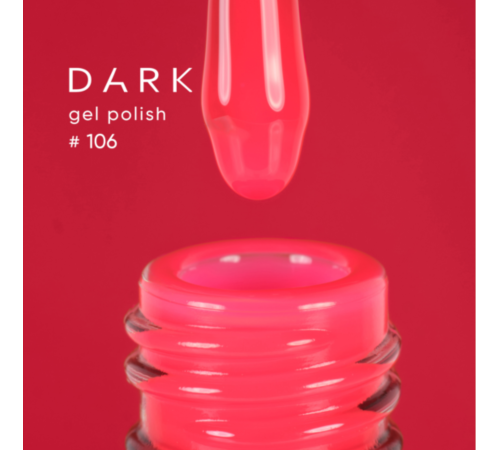 Gel polish DARK No. 106, crimson-red, 10 ml