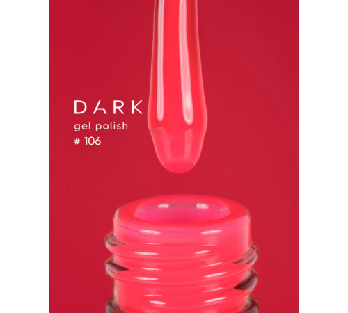 Гель-лак DARK №106, малиново-красный, 6 мл