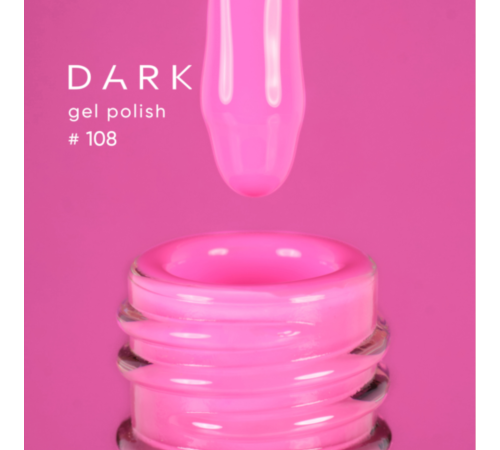 Гель-лак DARK №108, рожевий, 10 мл