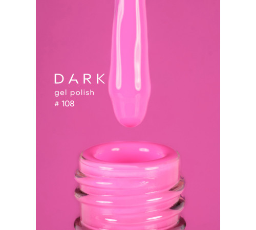 Gel polish DARK No. 108, pink, 6 ml