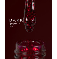 Гель-лак DARK №111, красный с блестками, 6 мл