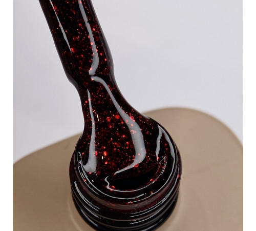 Gel polish DARK No. 112, dark cherry with red shimmer, 10 ml