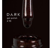 DARK gel polish No. 113, dark maroon with golden shimmer, 10 ml