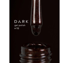 Гель-лак DARK №113, темно-бордовий з золотим шиммером, 6 мл