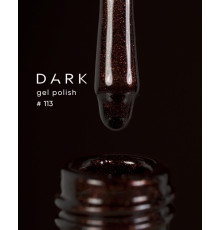 Гель-лак DARK №113, темно-бордовий з золотим шиммером, 6 мл
