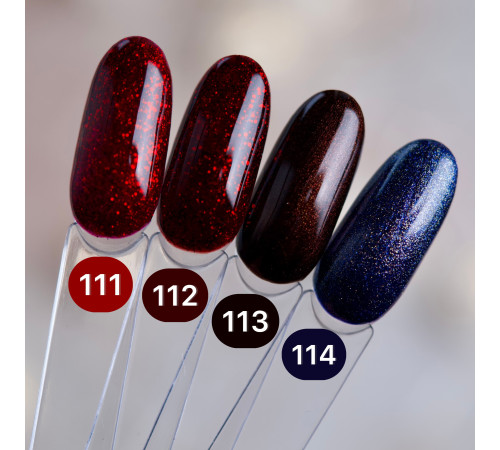 DARK gel polish #114, dark blue with blue-silver shimmer, 10 ml