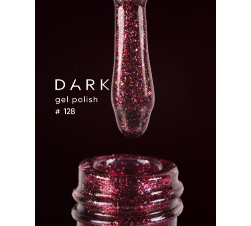 Gel polish DARK No. 128, pomegranate, 10 ml