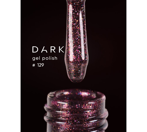 Gel polish DARK No. 129, cherry, 6 ml