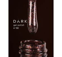 Gel polish DARK No. 130, chocolate, 10 ml