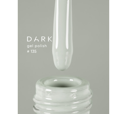Гель-лак DARK №135, молочно-сірий, 6 мл