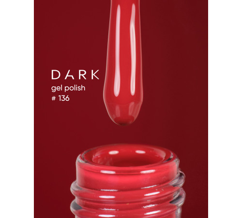 Гель-лак DARK №136, світлий теракотовий, 10 мл