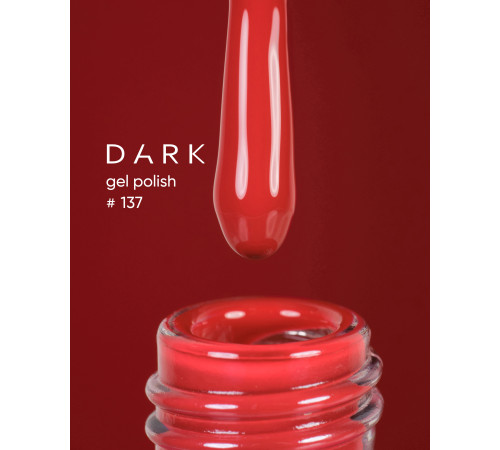 Гель-лак DARK №137, червоний кармін, 10 мл