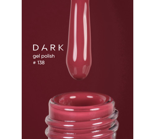 Гель-лак DARK №138, темний червоний, 6 мл