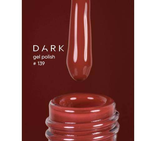 Гель-лак DARK №139, красный кирпич, 10 мл