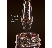 Гель-лак DARK №164, коричневий з шиммером, 10 мл