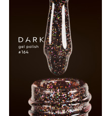 Гель-лак DARK №164, коричневий з шиммером, 10 мл
