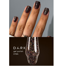 Гель-лак DARK №164, коричневий з шиммером, 6 м