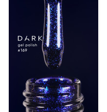 Гель-лак DARK №169, синій з блискітками, 10 мл