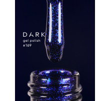 Гель-лак DARK №169, синий с блестками, 6 мл