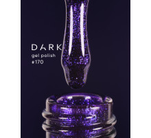 Гель-лак DARK №170, фіолетовий з блискітками, 10 мл
