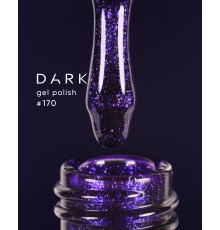 Гель-лак DARK №170, фіолетовий з блискітками, 10 мл