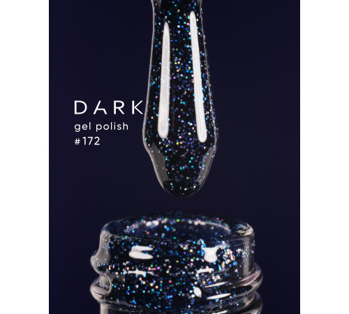 Гель-лак DARK №172, синій космос, 10 мл