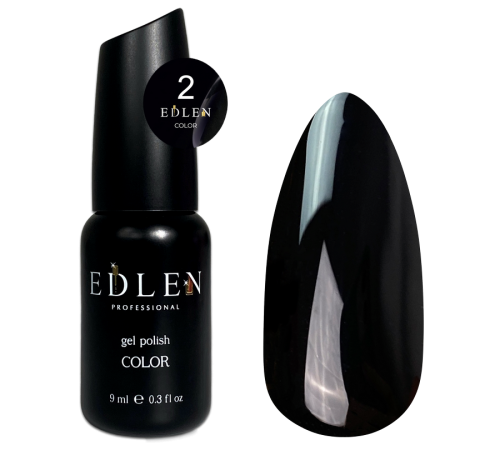 Гель-лак Edlen Color №002 чорний, 9 мл