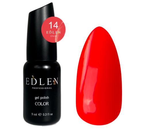 Гель-лак Edlen Color №014 коралово-червоний, 9 мл