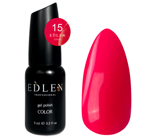 Гель-лак Edlen Color №015 малиновий-рожевий, 9 мл