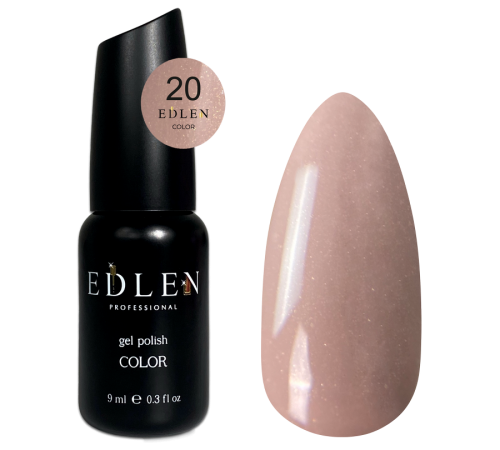 Гель-лак Edlen Color №020 розовое какао с микроблеском, 9 мл
