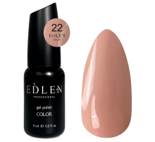 Gel polish Edlen Color No. 022 peach, 9 ml