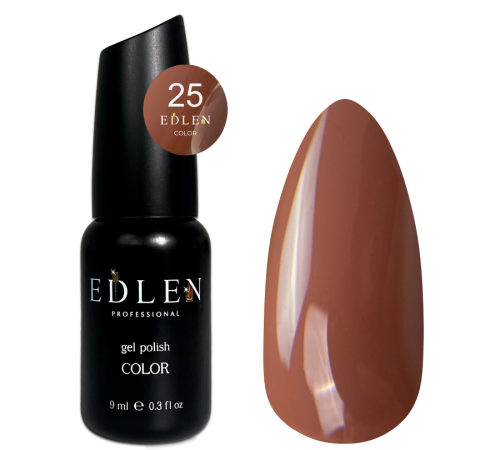 Гель-лак Edlen Color №025 молочний шоколад, 9 мл
