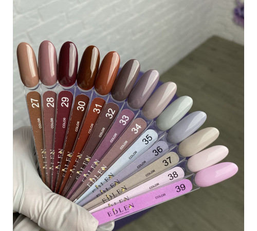Гель-лак Edlen Color №028 темно-коричневий, 9 мл