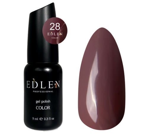 Гель-лак Edlen Color №028 темно-коричневий, 9 мл