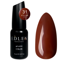Gel polish Edlen Color No. 031 red-brown, 9 ml