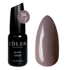 Гель-лак Edlen Color №034 теплий сірий, 9 мл
