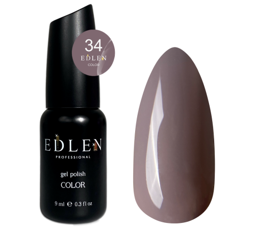 Гель-лак Edlen Color №034 теплий сірий, 9 мл