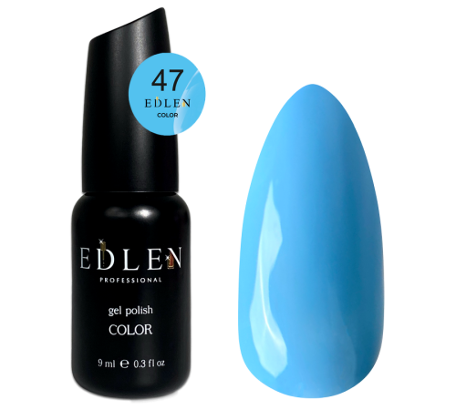Гель-лак Edlen Color №047 блакитний, 9 мл