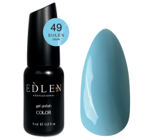 Гель-лак Edlen Color №049 блакитно-бірюзовий, 9 мл