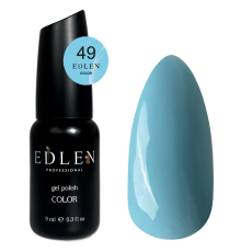 Гель-лак Edlen Color №049 блакитно-бірюзовий, 9 мл