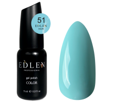 Гель-лак Edlen Color №051 світло-бірюзовий, 9 мл