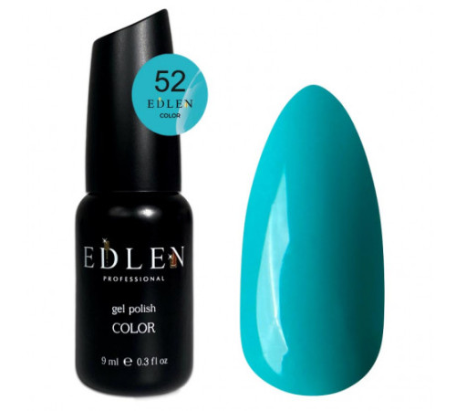 Гель-лак Edlen Color №052 бірюзовий, 9 мл